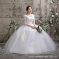 Factory Supply Cheap 2020 Newest Design V-neck floor length lace Brides Wedding dress